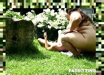 Fat BBW domina in extreme face sitting action