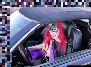 Costumed Canadian Cougar Shanda Fay Milks A Lucky Dick Roadside!