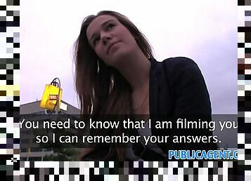 PublicAgent Fashion model wanna be is interviewed and fuck in my car