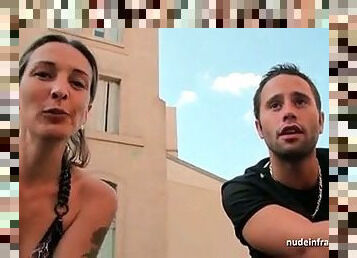 French slut hard sodomized gangbanged and facialized