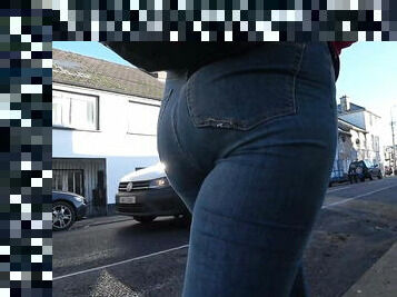 Candid teens ass in tight jeans
