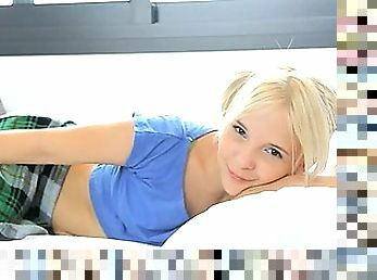 18yo blondie undress and stripping