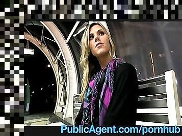 PublicAgent Sindy is almost too tall to fuck