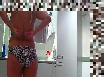 Wife gets naked - spy cam