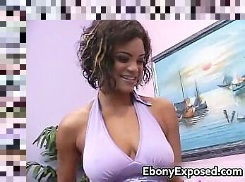 Big boobs black girlfriend sucking cock part2