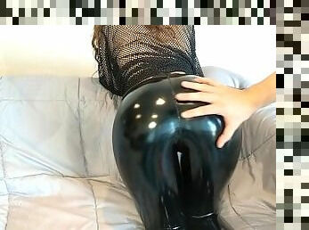 Step Brother abuse and cums sister's leather pants-Big Ass slutty teen POV
