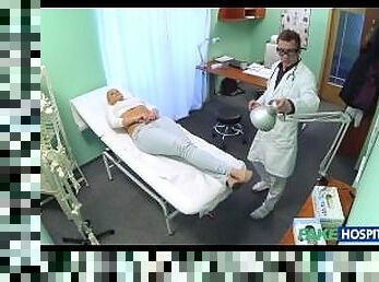 Czech Blonde with Big Boobs wants to be a Nurse
