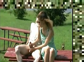 Ourdoors Wife Hand Job