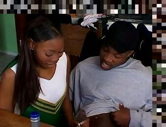 Black Cheerleader gangbang 2