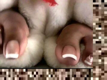 Darla TV - Darla Tramples Teddy Bear With Sexy Ebony Feet